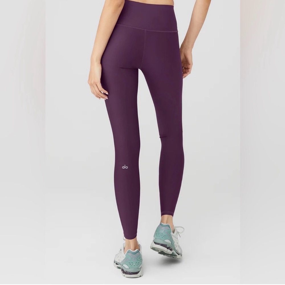 ALO Yoga Women's High-Waist Airlift Deep Purple four-way-stretch Leggings XS